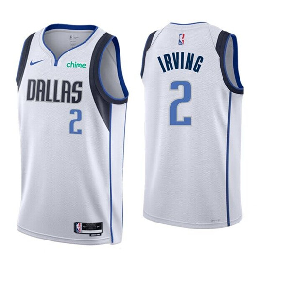 Youth Dallas Mavericks #2 Kyrie Irving White Association Edition Stitched Basketball Jersey
